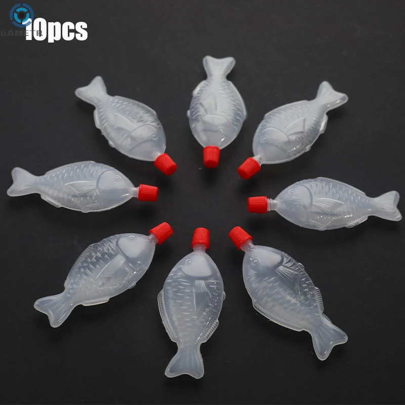 10Pcs Fish-Shaped 8.5ml Soy Sauce Disposable Sauce Bottle Su