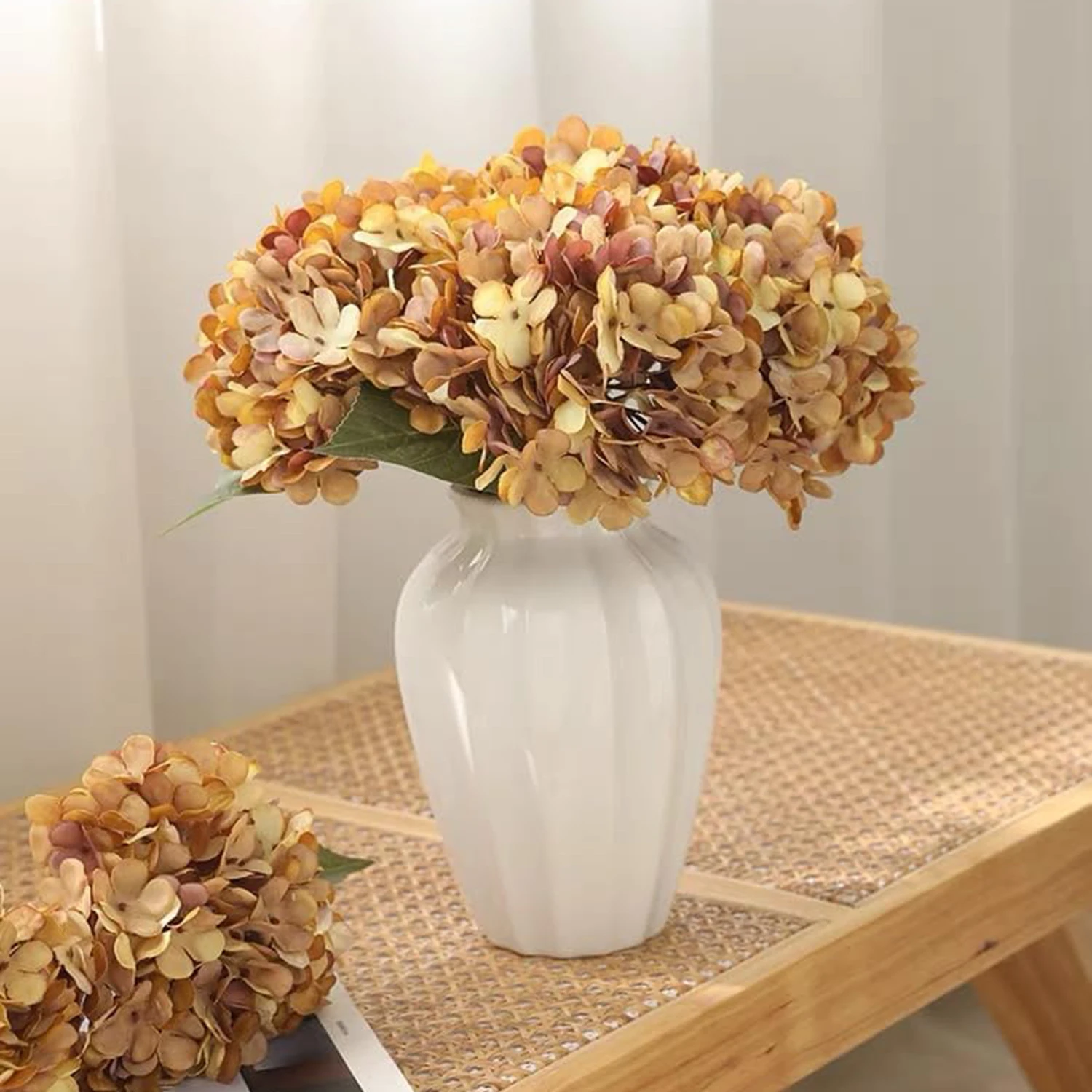 1/5PCS Künstliche Hortensien Seidenblumen Hause Vasen Tisch Zubehör Hochzeit Wand Diy Geschenk Box Brautstrauß Party Dekorationen – Detail 15