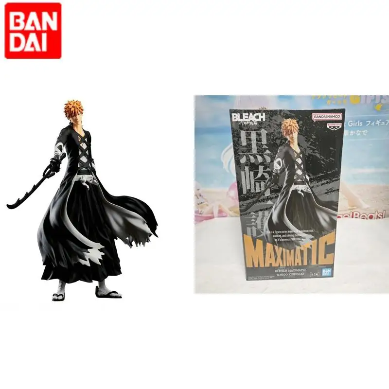 

In Stock Genuine Bandai Banpresto Bleach Maximatic Kurosaki Ichigo Pvc Figure Model Anime Original Desktop Ornament Toy Kid Gift