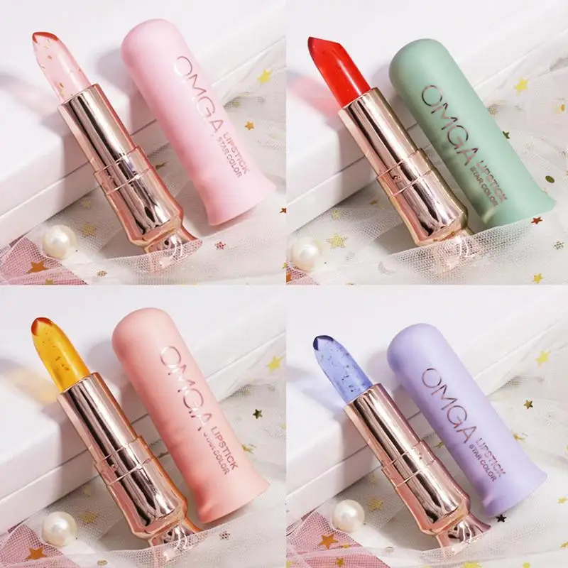 Color Changing Lip Balm Tinted Chap Stick Jelly Lipstick Show Your Charm Waterproof Hydrating Long-Lasting For Workplace Daily