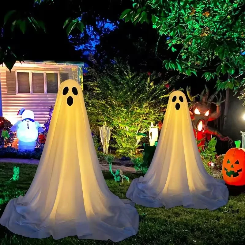 Halloween Spooky Horror Decorations Outdoor Standing Ghost Decoration Glow Ghost Decorations For Halloween Indoors