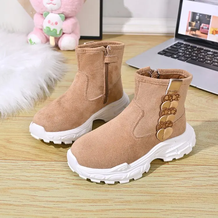 Picture 4: Toddler Boots Fall Winter 2026 kid's Soft-Soled Boots Black & Khaki Lightweight Casual Shoes for Boys & Girls (Sizes EU 22-29)