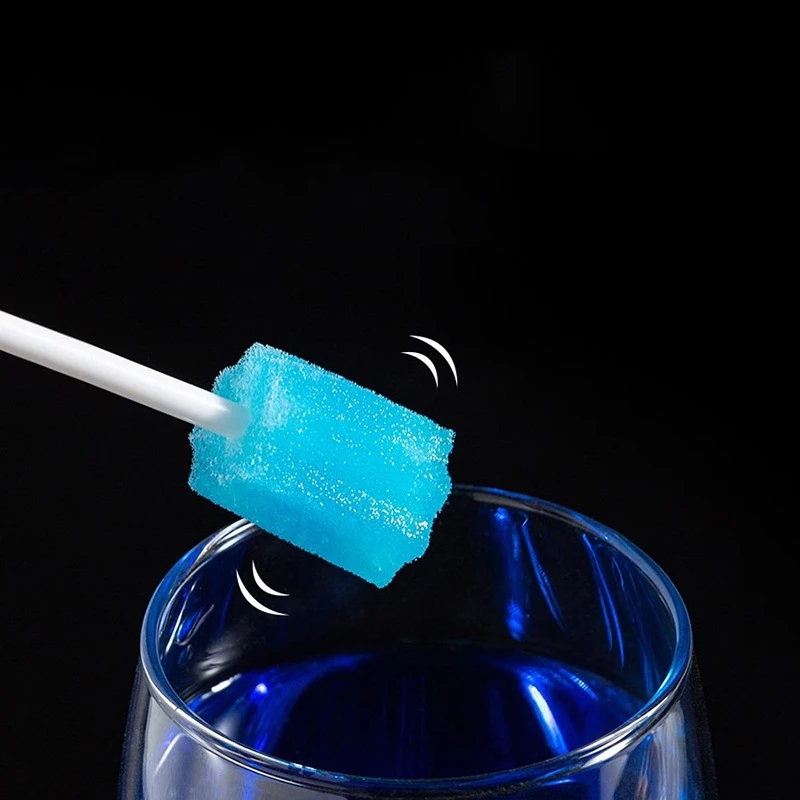 100Pcs Disposable Oral Care Sponge Swab Cleaning Mouth Swabs Sponge Stick For Oral Medical Use Mouth Cleaning Tool