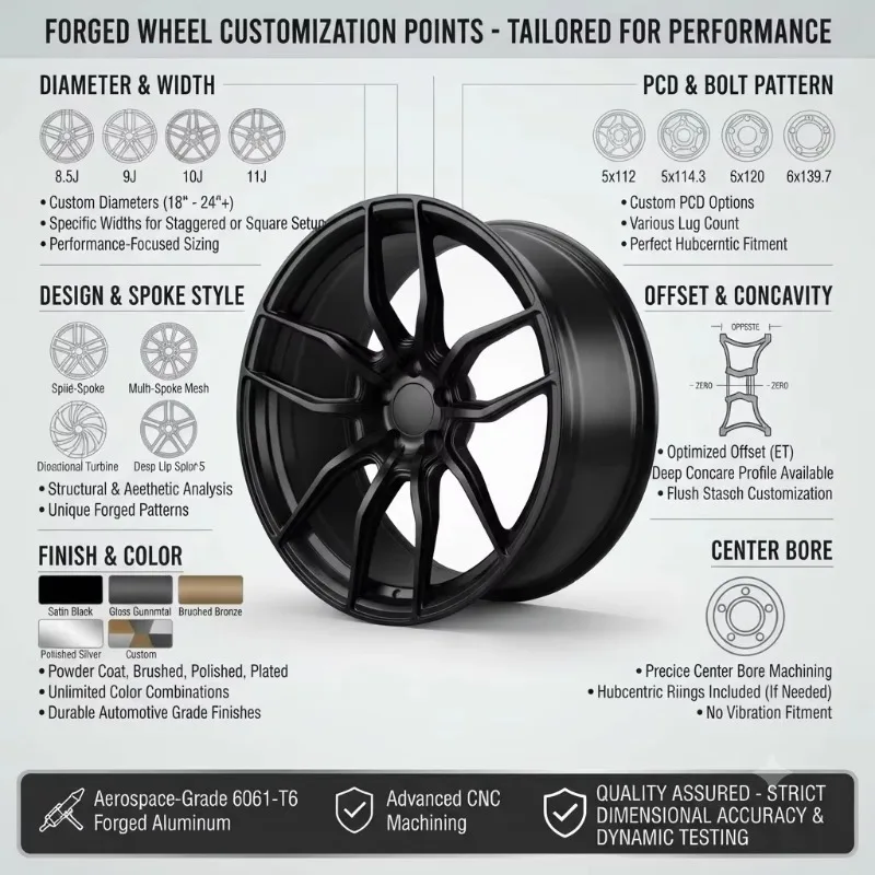 26 Style 16 17 18 19 20 21 22 Inch 6x135 6x139.7 5X114.3 5x150 5X110 5x120 Deep Concave Offroad Alloy Forged Wheel 4X4 Wheels Al 5