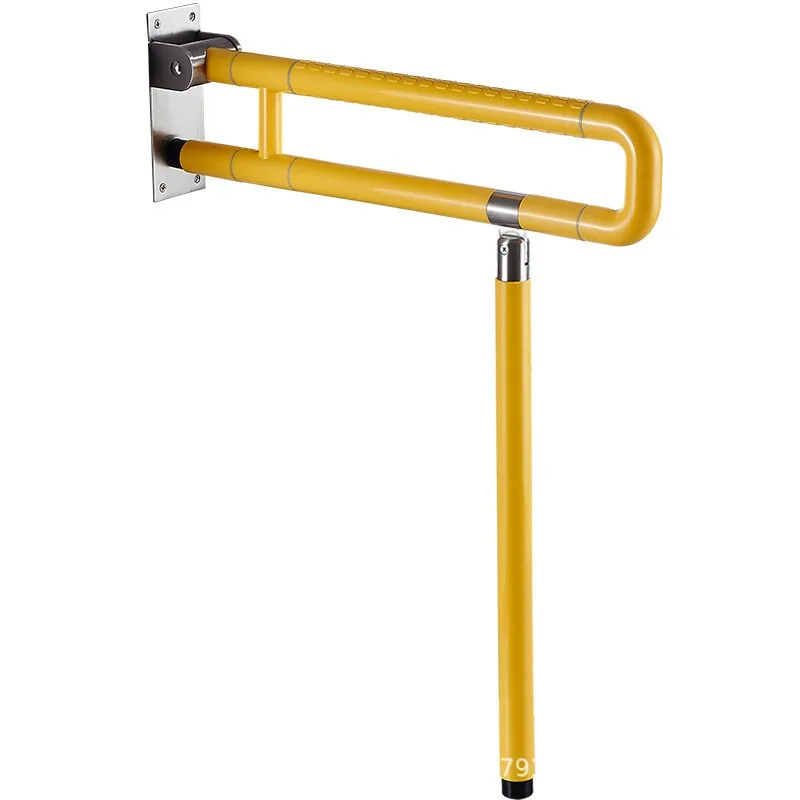 Folding bathroom armrest, an-ti slip and barrier fr-ee saf-ety for the elderly, toilet, railing