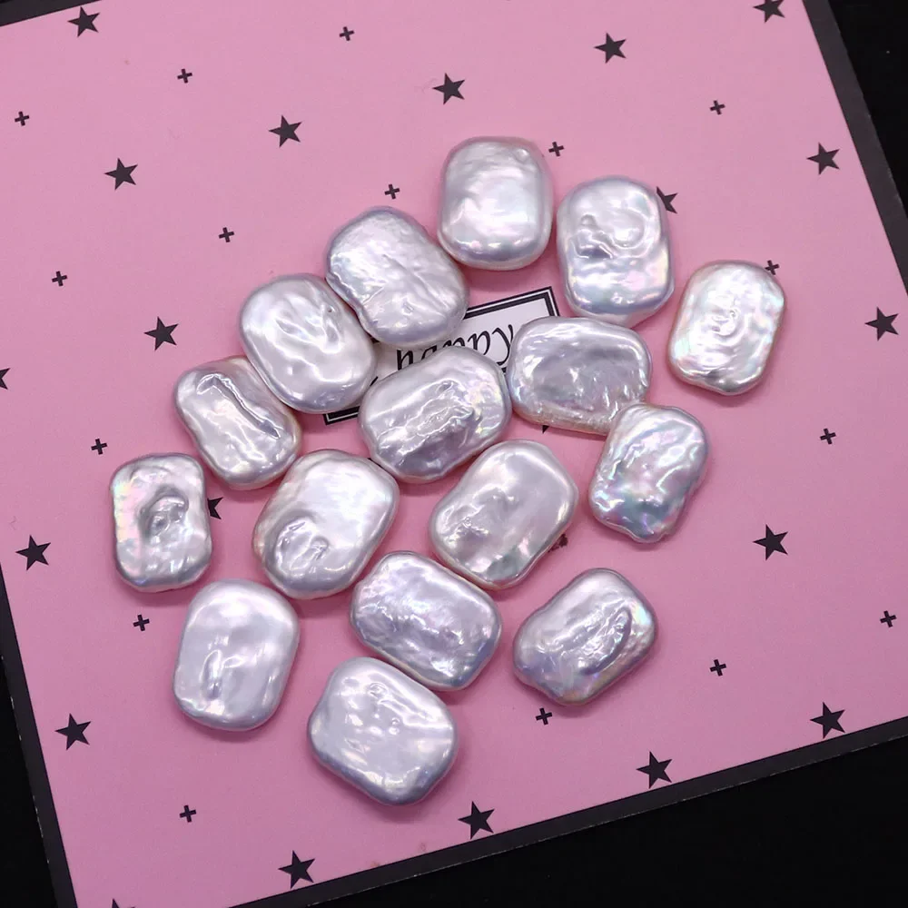 

Геометрический прямоугольный натуральный пресноводный белый барокко без отверстий свободный жемчуг DIY ювелирные аксессуары для ожерелья и сережек