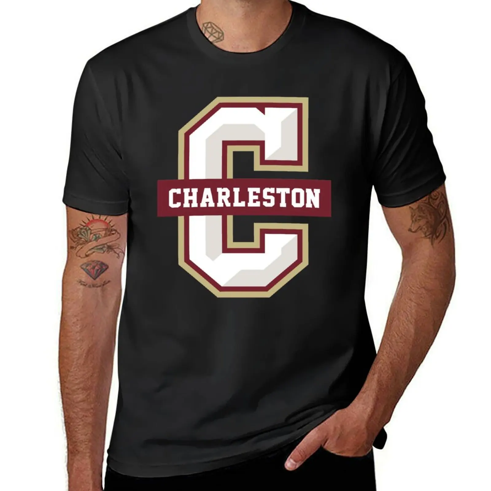 College of Charleston Cougars T-Shirt kawaii clothes anime sweat men clothes