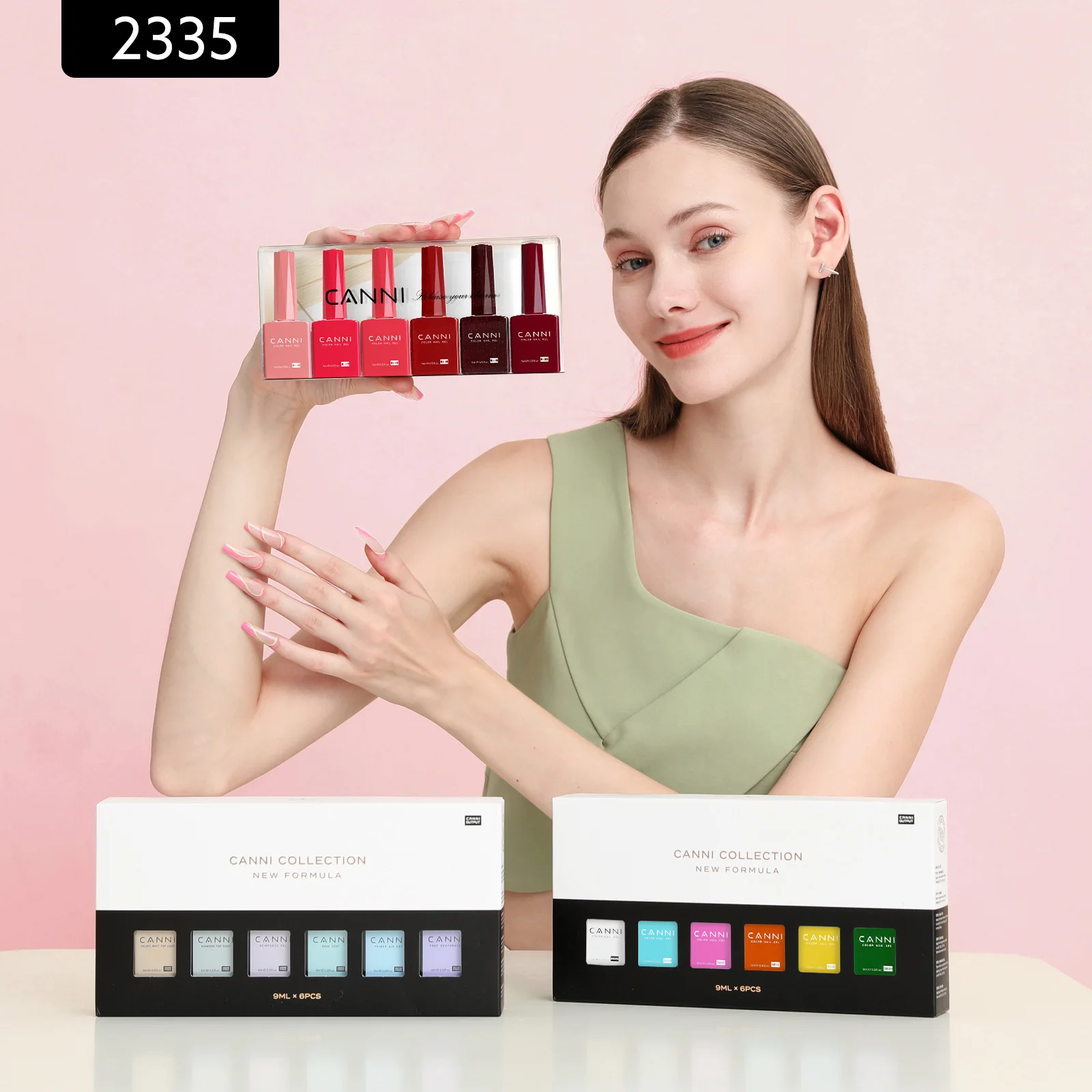 9ml*6 Stück CANNI TPO-FREIES Nagel-Gel-Lack-Set Nude Pink Farbe Soak-Off UV LED Gel Semi-Permanent Langanhaltende Maniküre DIY Gel-Set – Detail 18