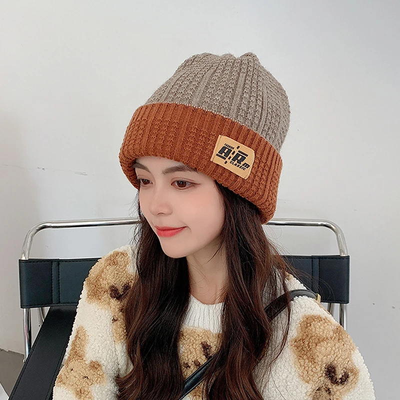 Women\'s Hat Double-sided Woolen Hat Women\'s Autumn And Winter Thickened Warm Ear Protection Fashion All Cold Hat Knitted Hat