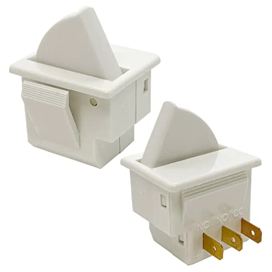 2Pcs Refrigerator Door Light Switch 3Pin Momentary Fridge Switch Compatible with GE Whirlpool LG Kenmore Maytag Amana Crosley K