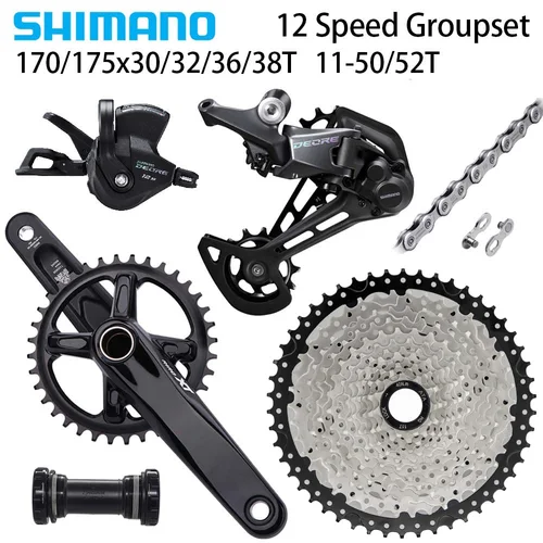 Grupo SHIMANO DEORE M6100 MTB de 12 velocidades con piñón RIRO XT 170/175x11-50/52t M6100