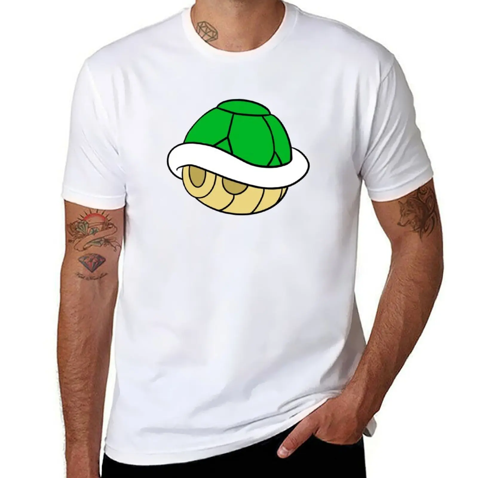 

Green Shell T-Shirt anime t shirts oversize t shirt man plain T-Shirt