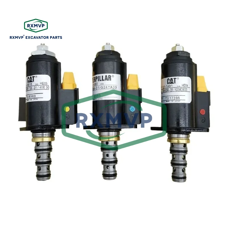 For Caterpillar Cat 312 320 323 325b/c/d Safety Lock Rotary Hydraulic Pump Proportional Solenoid Valve Excavator Accessories