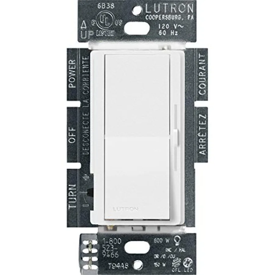 

Диммер Diva LED+ для диммируемых светодиодных, галогенных и ламп накаливания ламп мощностью 150 Вт/однополюсный или трехполюсный DVSCCL-153P-SW Snow