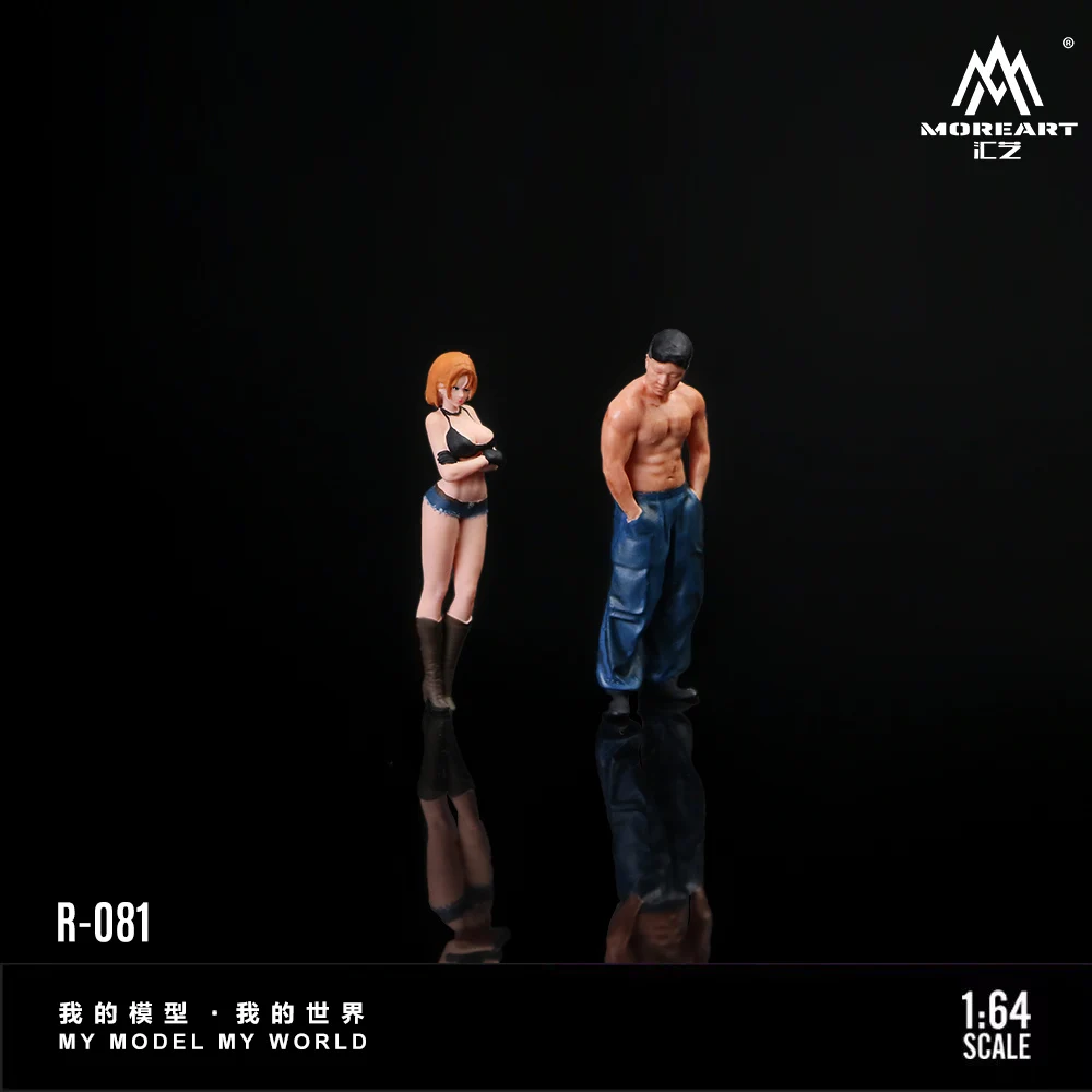 *예약 주문*More Art 1:64 피트니스 남성 및 여성 레진 인형 세트, 선물 및 전시 및 수집용 장식 피규어 모델