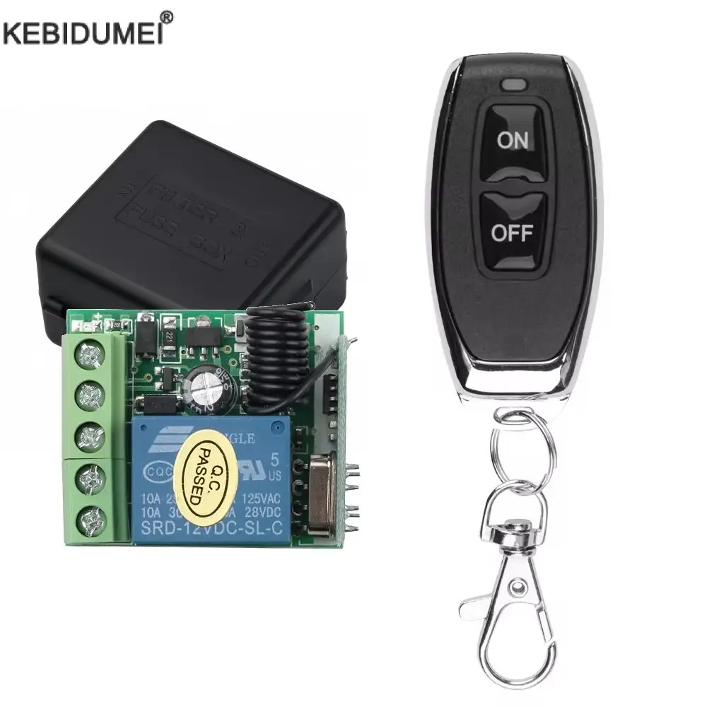 DC 5V 12V 433Mhz RF Wireless Remote Control Switch 10A Relay Receiver Module ON OFF Transmitter For LED Access Door System