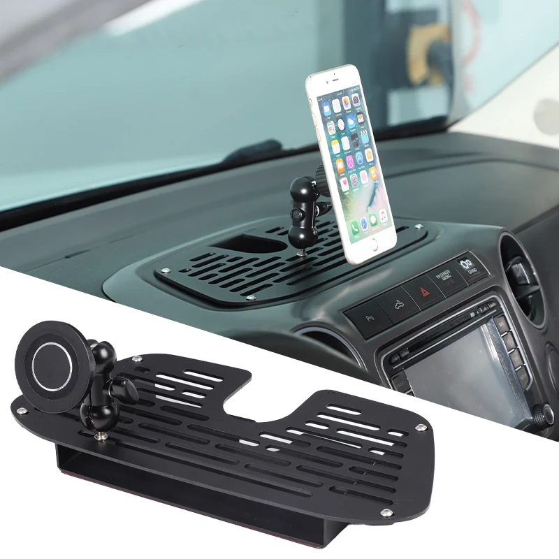 Multifunction Car Dash Storage Slot Organizer Tray Fixed Phone Holder Interior Car Accessories For Volkswagen Amarok 2011-2015