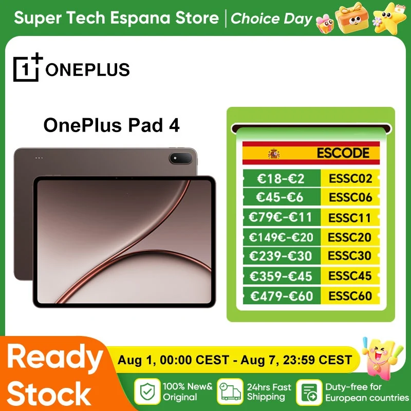 OnePlus Pad 4 Versión Global — Tablet con procesador Snapdragon 8 Elite Gen 5, …