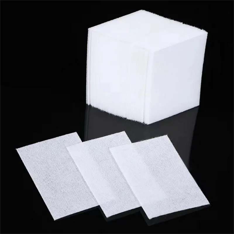 325pcs/box Disposable Nail Polish Remover Cotton Pads Lint Free Nail Wipes For Gel Glue Makeup Manicure Cleaning Tool Paper