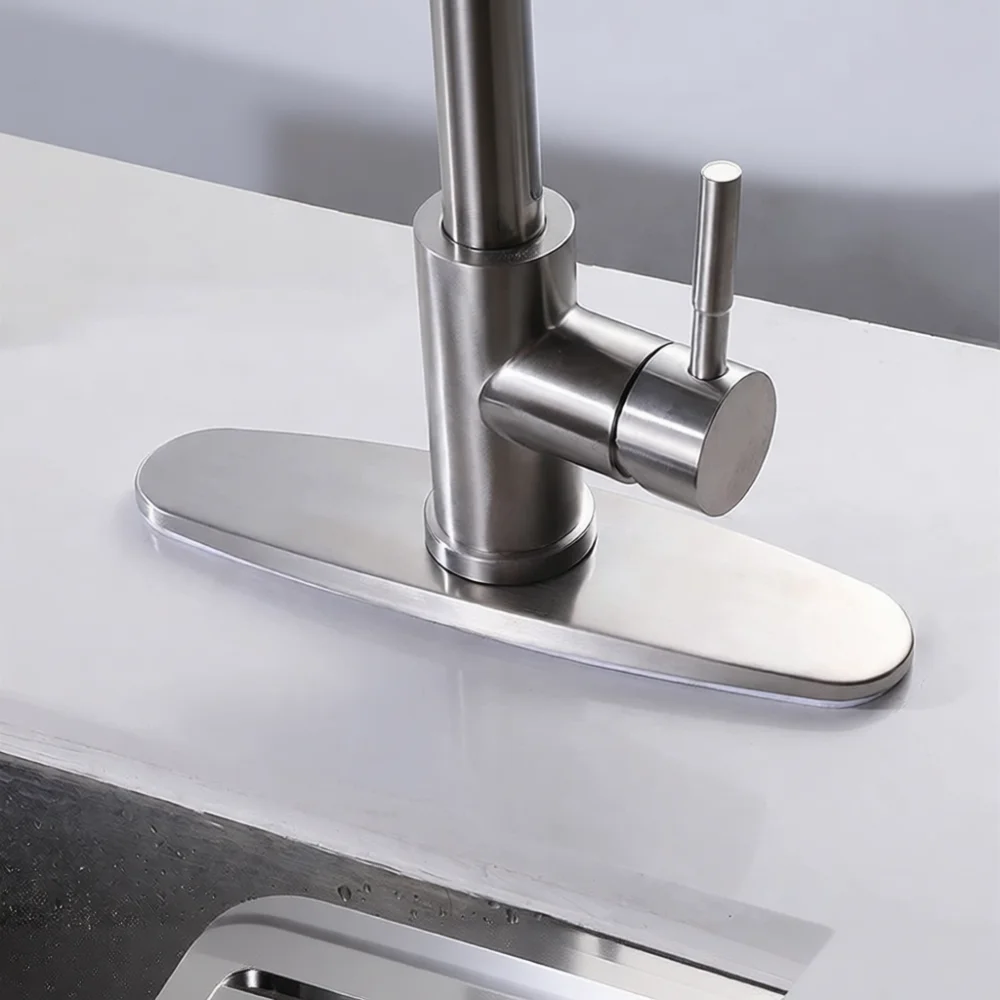 For Zhuyi Faucet Hole Cover Plate Stainless Steel Kitchen Bathroom Sink Faucet Escutcheon Deck Plate Replacement Accessories