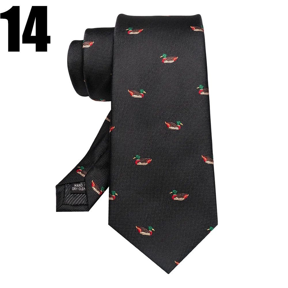EASTEPIC 8 cm rot-blaue Jacquard-Krawatten für Herren, Herren-Krawatte, hochwertiges Accessoire, Geschäftsgeschenk, Fuchs, Drache, Flamingo, Schnecke, Ente, Tier – Detail 30