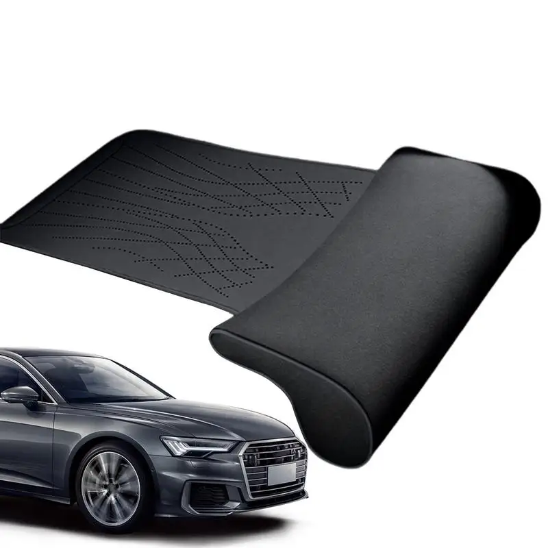 

Черный удлинитель автомобильного сиденья, подушка для ног для водителя, кожаная подушка для поддержки ног, чехол из пены с эффектом памяти, авто удлинитель сиденья, набивной коврик