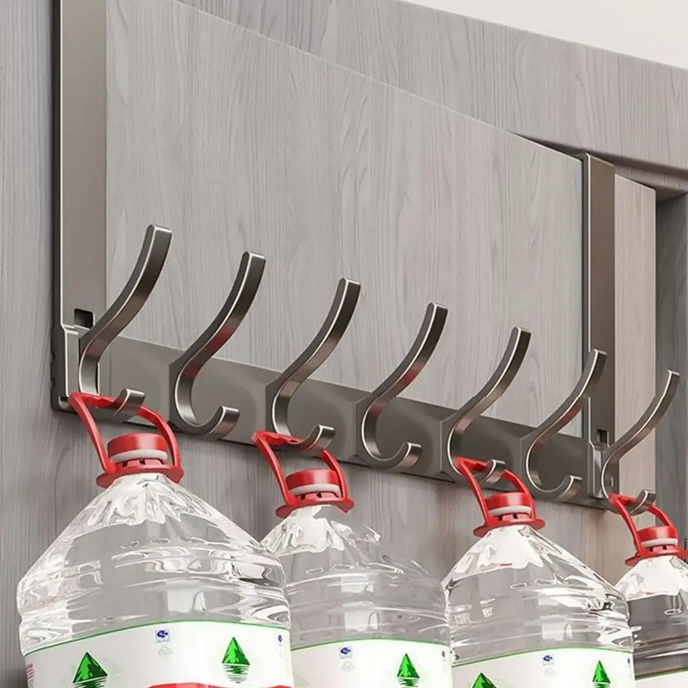 Punch-free 6/7/8 Door Hook Traceless Storage Holder Clothes Hanger Bathroom Organizer Rack Kitchen Accessories Coat Hook