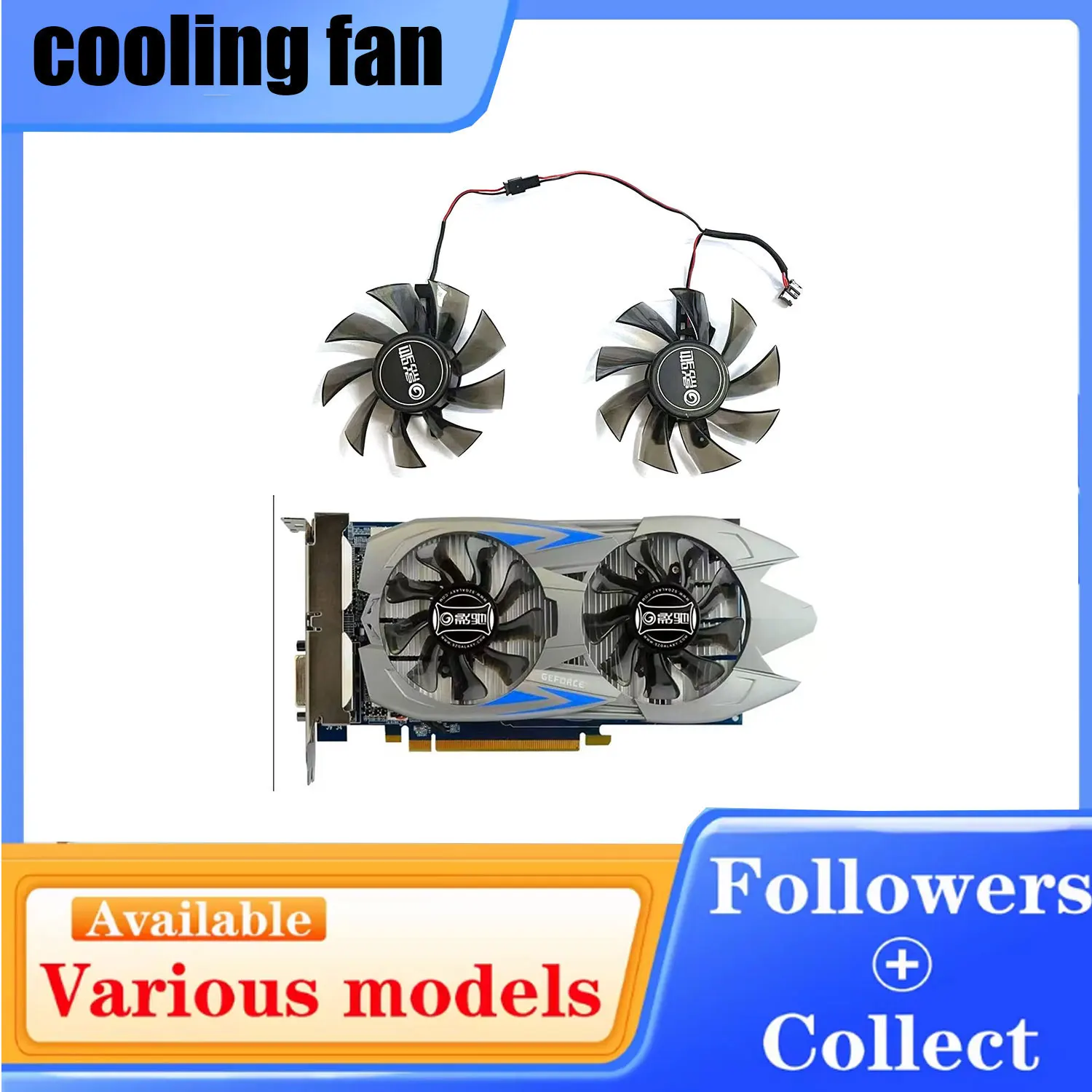 New 75MM GA82S2H Gtx750 Gtx750ti cooling fan for Galaxy Kfa2 Geforce GTX 750 750ti graphics card fan