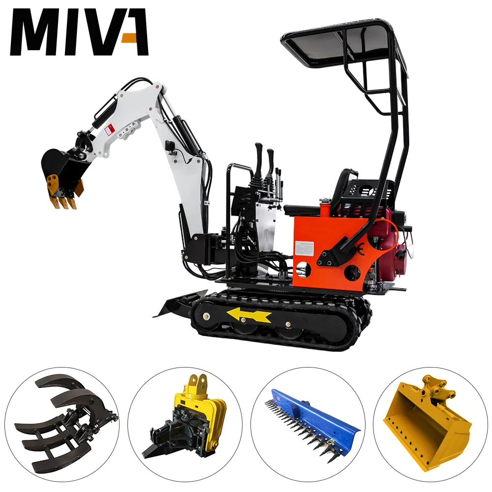 Small Digger Mini Backhoe Excavator For Garden Customization Small 0.8 Ton Trenching Digger Line Low Price For Sale