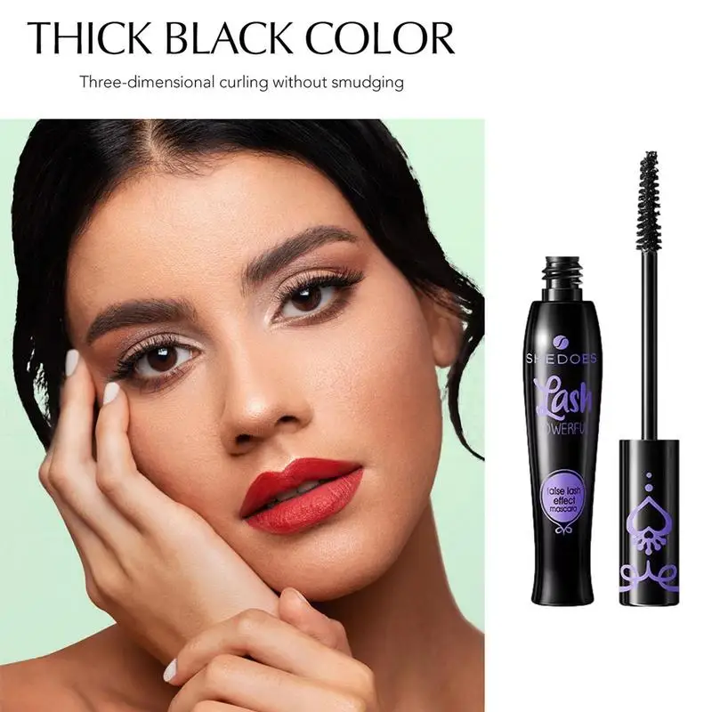 Curling Mascara Eye Cosmetics Waterproof Long Lasting Not Blooming Black Natural Thick Curling Lengthening Mascara Makeup