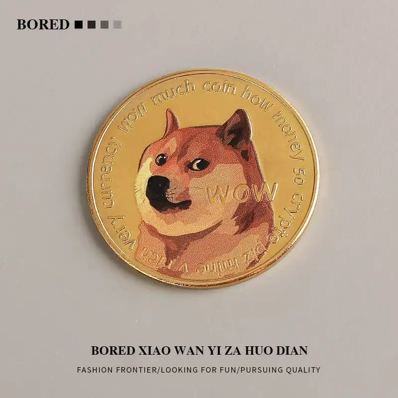 If You're Bored, Give Him A Dog! Doge Collectible Commemorative Coin, Coin To Play With, Small Trinket, Decorative Gift