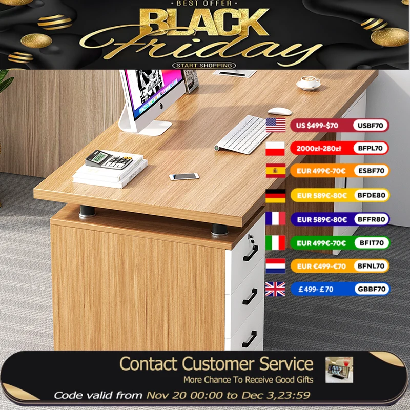 

Modern Drawer Organizer Computer Table Study Cheap Wooden Office Computer Desks Storage Executive Scrivania Gaming Furniture