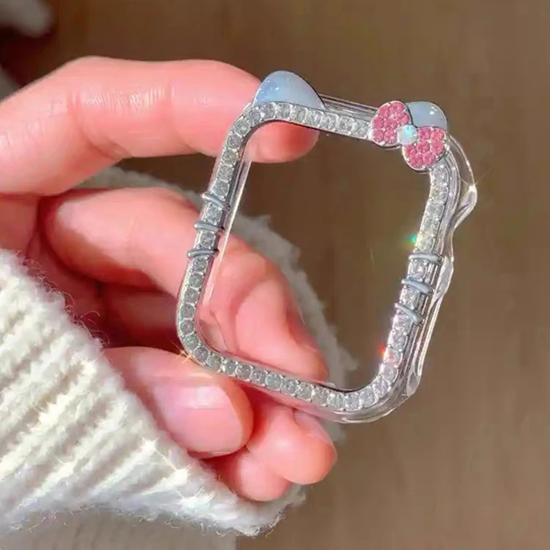 Diamant-Hülle für Apple Watch 11 10 Gehäuse 42mm 46mm 41mm 44mm 40mm 45mm Zubehör Bling Bumper Schutz iWatch Series 9 8 SE 7 – Detail 8