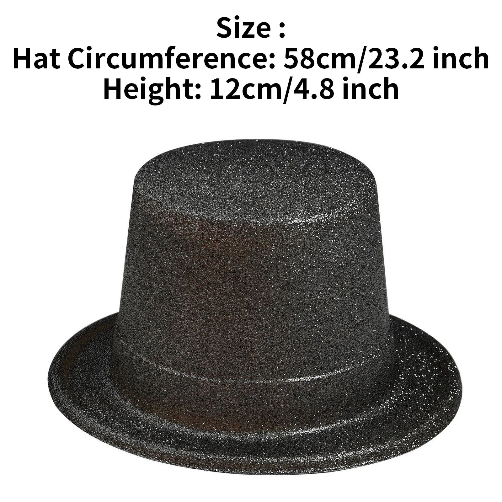 Chapeau à paillettes pour hommes et femmes, mini chapeau haut de forme, scintillant, décoré, scène, danse, performance, fête, vacances, jazz, enfant, adulte, 6 pièces