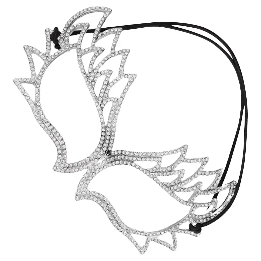 Rhinestone Masquerade Mask Half Face Carnival Party Cosplay Costume Accessory For Women Halloween Masquerade Ball Decor