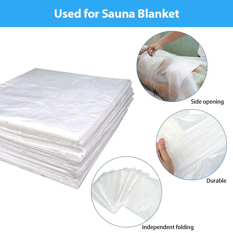 100PCS/50 Disposable Body Wrap Plastic Film PE Massage Tool Accessories Sauna Bag Waterproof Lining Home Bathtub or Beauty SPA