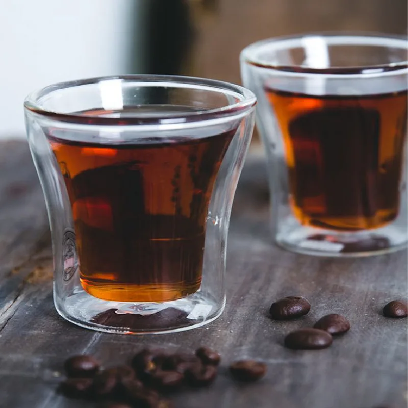 YWDL 1/2/4pcs Clear Double Wall Glass Cup Breakfast Mug High Borosilicate Glass Insulated Coffee Tea Cup Tea Drink Cups