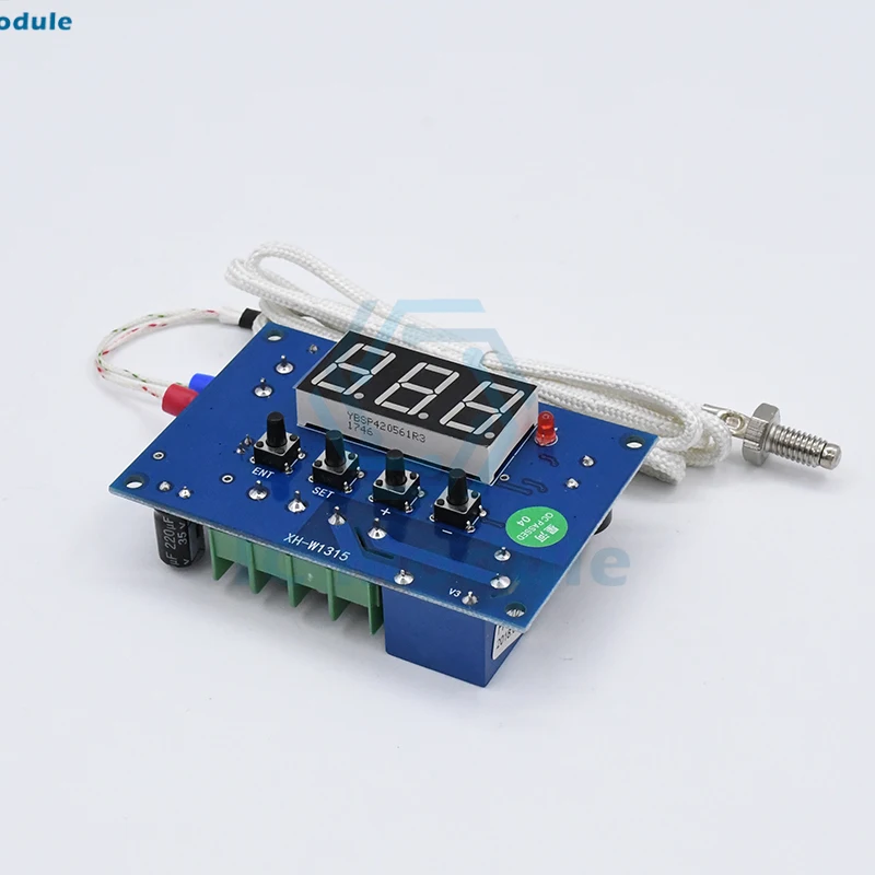 XH-W1315 220V high temperature digital thermostat K-type thermocouple temperature control board -30~999 degrees relay output