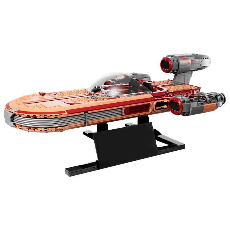 

1890 шт. Звездная битва Люк Скайуокер's Landspeeder 75341, модель космического корабля Moc, строительные блоки, штабелируемые кирпичи, креативная детская игрушка в подарок