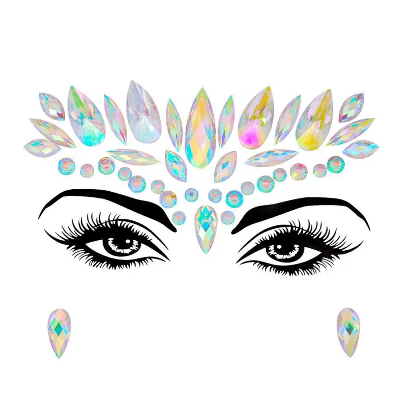 Maquillaje facial para ojos, tatuaje temporal autoadhesivo, belleza, mariposa, joyas, pegatinas, Festival, arte corporal, decoraciones para uñas