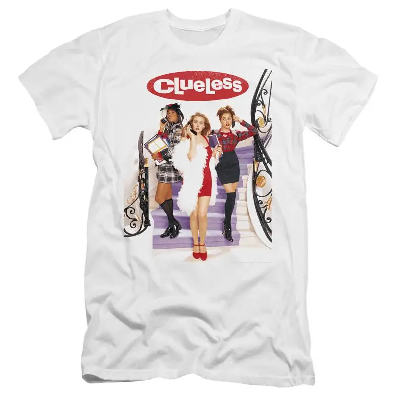 Футболка Clueless Slim Fit с постером фильма, белая Футболка Clueless Slim Fit с постером фильма, белая