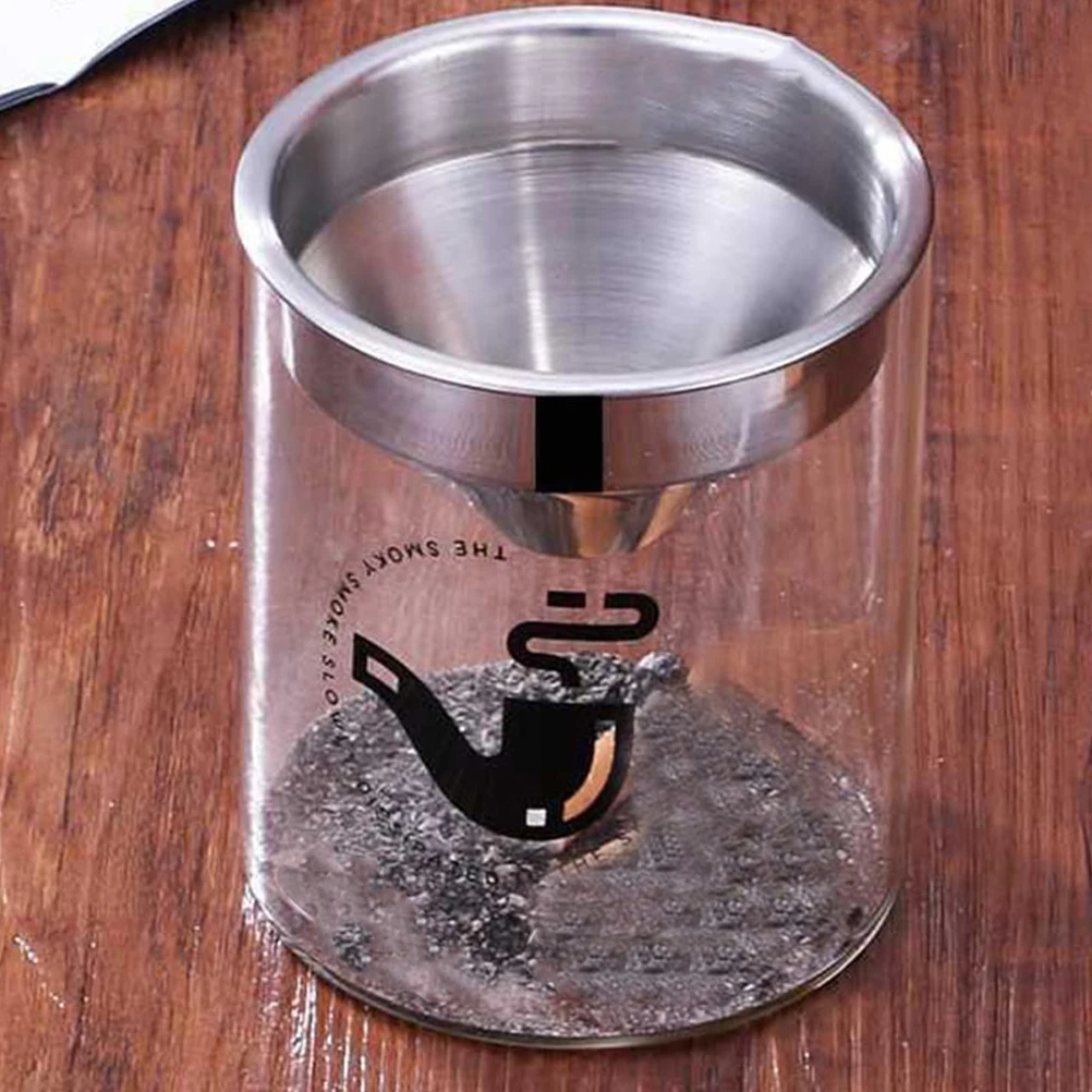 

Fashion Ashtray Polishing Simple Smoke Jar Cigarettes Office Decor Decorative Container with Lid