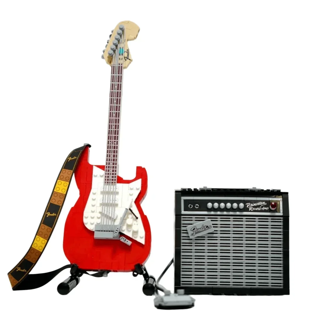 2025 Neu 1074-teiliger Kreativer Gitarren-Bausatz, Montage-Bausteine, Kreatives Lernspielzeug, Geburtstagsgeschenk – Detail 4