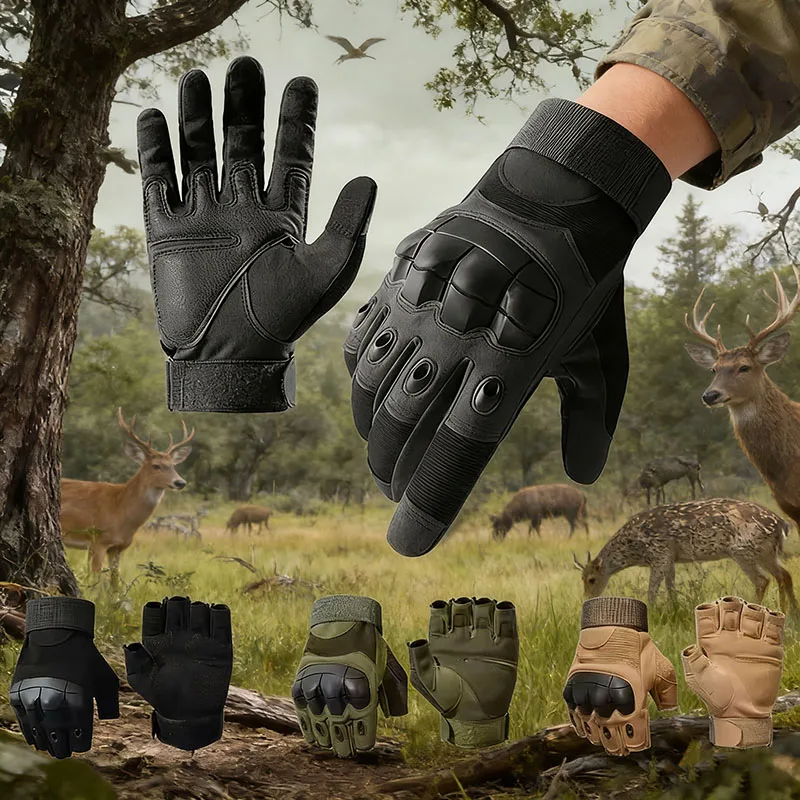 Motorcycle Camping Cycling Hiking Rock Climbing Tactical Gear Gloves Touch Design Fitness Protection Sports Hunting Gloves