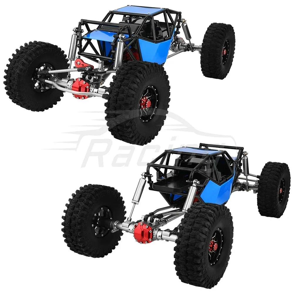 Marco de Metal de simulación de trepador RC 1/10, piezas de Kit de mejora de coche con jaula de plástico, con ejes rectos SCX10 II 90046