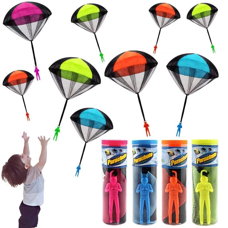 1 Box Hand Throwing Parachute Children Mini Parachute Outdoor Beach Toy Simple Creative Outdoor Sport Toy Exquisite Parachute