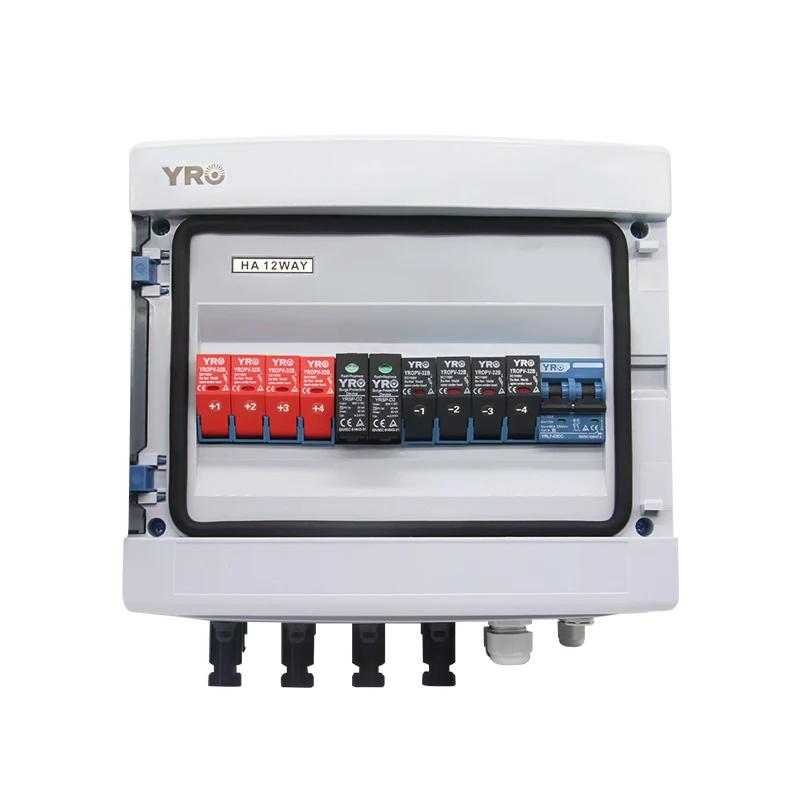 4 In 1 Out Solar PV Combiner Box Energy System Photovoltaic Array 3 In 1 Out 1000V Waterproof Outdoor IP65