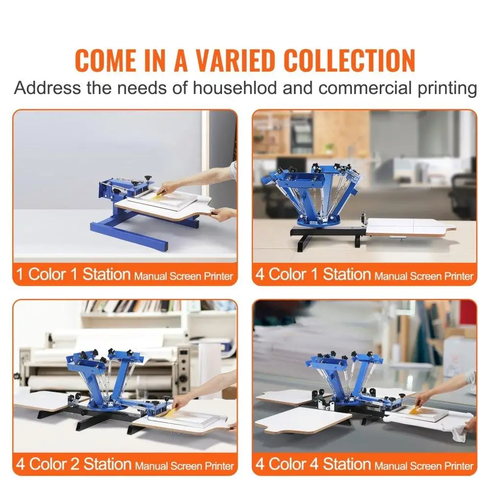 Adjustable Tension 1 Color 1 Station Screen Printing Press Double Layer Positioning Pallet DIY for t -Shirt Printing