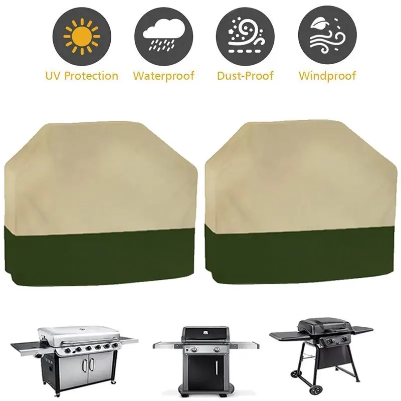 210D Cloth Outdoor Barbeque Grill Cover Heavy Duty Waterproof Outdoor BBQ Cover Heavy Weber Gas Charbroil Cover Protective Cover