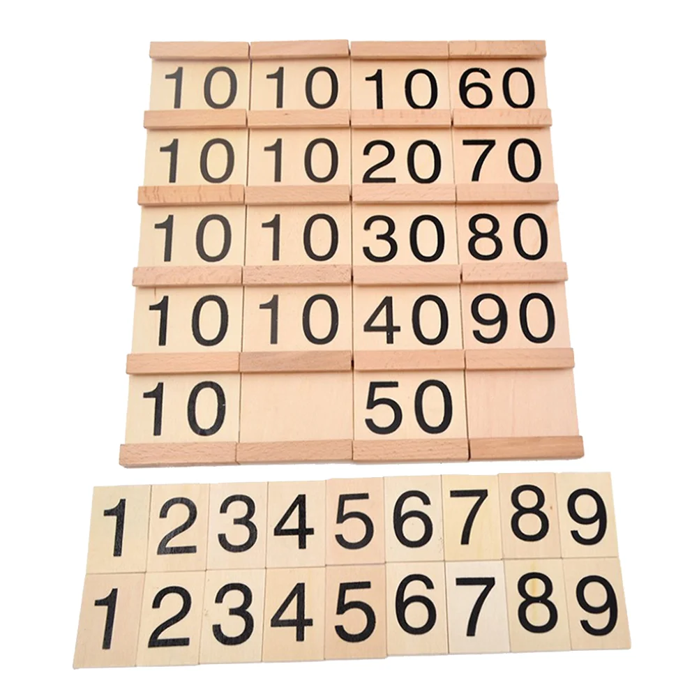 Juguete de matemáticas Montessori para niños pequeños, barra de cuentas de Color, material de madera para enseñanza de matemáticas